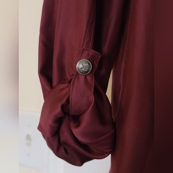 Maroon long sleeved blouse - Picture 9 of 10